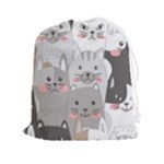 Cute Cats Seamless Pattern Drawstring Pouch (2XL)