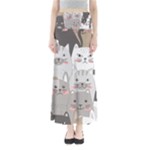 Cute Cats Seamless Pattern Full Length Maxi Skirt