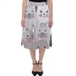 Cute Cats Seamless Pattern Classic Midi Skirt