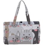 Cute Cats Seamless Pattern Canvas Work Bag