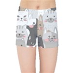 Cute Cats Seamless Pattern Kids  Sports Shorts