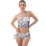 Cute Cats Seamless Pattern Mini Tank Bikini Set