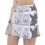 Cute Cats Seamless Pattern Classic Tennis Skirt