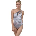 Cute Cats Seamless Pattern To One Side Swimsuit