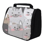 Cute Cats Seamless Pattern Full Print Travel Pouch (Small)