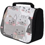 Cute Cats Seamless Pattern Full Print Travel Pouch (Big)