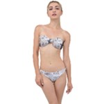 Cute Cats Seamless Pattern Classic Bandeau Bikini Set