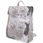 Cute Cats Seamless Pattern Flap Top Backpack