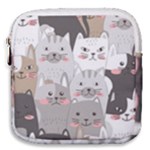 Cute Cats Seamless Pattern Mini Square Pouch