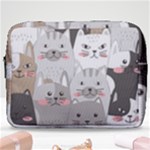 Cute Cats Seamless Pattern Make Up Pouch (Large)