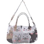 Cute Cats Seamless Pattern Removable Strap Handbag