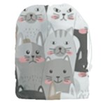 Cute Cats Seamless Pattern Drawstring Pouch (3XL)