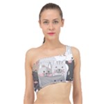 Cute Cats Seamless Pattern Spliced Up Bikini Top 