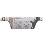 Cute Cats Seamless Pattern Active Waist Bag