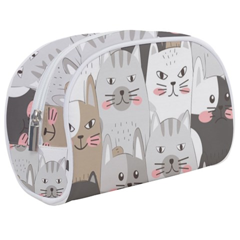 Cute Cats Seamless Pattern Make Up Case (Medium) from ArtsNow.com