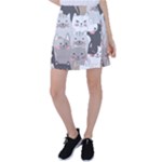 Cute Cats Seamless Pattern Tennis Skirt