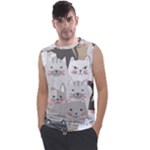 Cute Cats Seamless Pattern Men s Regular Tank Top