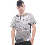 Cute Cats Seamless Pattern Men s Sport Top