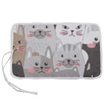 Cute Cats Seamless Pattern Pen Storage Case (M)