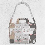 Cute Cats Seamless Pattern MacBook Pro 13  Shoulder Laptop Bag 