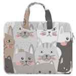 Cute Cats Seamless Pattern MacBook Pro 13  Double Pocket Laptop Bag