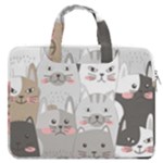 Cute Cats Seamless Pattern MacBook Pro 16  Double Pocket Laptop Bag 