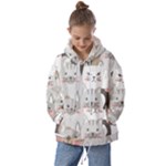 Cute Cats Seamless Pattern Kids  Oversized Hoodie