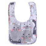 Cute Cats Seamless Pattern Baby Bib