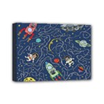 Cat-cosmos-cosmonaut-rocket Mini Canvas 7  x 5  (Stretched)