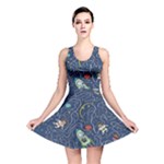 Cat-cosmos-cosmonaut-rocket Reversible Skater Dress