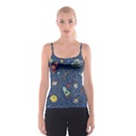 Cat-cosmos-cosmonaut-rocket Spaghetti Strap Top