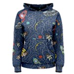 Cat-cosmos-cosmonaut-rocket Women s Pullover Hoodie