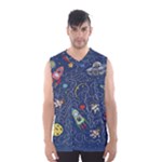 Cat-cosmos-cosmonaut-rocket Men s Basketball Tank Top