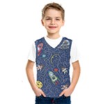 Cat-cosmos-cosmonaut-rocket Kids  Basketball Tank Top