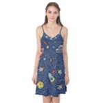 Cat-cosmos-cosmonaut-rocket Camis Nightgown 