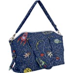 Cat-cosmos-cosmonaut-rocket Canvas Crossbody Bag