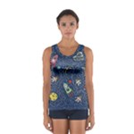 Cat-cosmos-cosmonaut-rocket Sport Tank Top 