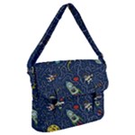 Cat-cosmos-cosmonaut-rocket Buckle Messenger Bag