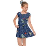 Cat-cosmos-cosmonaut-rocket Kids  Cap Sleeve Dress