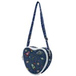 Cat-cosmos-cosmonaut-rocket Heart Shoulder Bag