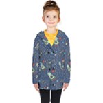 Cat-cosmos-cosmonaut-rocket Kids  Double Breasted Button Coat