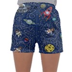 Cat-cosmos-cosmonaut-rocket Sleepwear Shorts