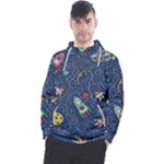 Cat-cosmos-cosmonaut-rocket Men s Pullover Hoodie