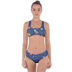 Cat-cosmos-cosmonaut-rocket Criss Cross Bikini Set