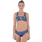 Cat-cosmos-cosmonaut-rocket Criss Cross Bikini Set