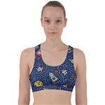 Cat-cosmos-cosmonaut-rocket Back Weave Sports Bra