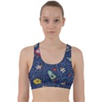 Cat-cosmos-cosmonaut-rocket Back Weave Sports Bra