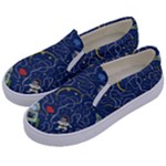 Cat-cosmos-cosmonaut-rocket Kids  Canvas Slip Ons