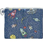 Cat-cosmos-cosmonaut-rocket Canvas Cosmetic Bag (XXXL)