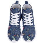 Cat-cosmos-cosmonaut-rocket Women s Lightweight High Top Sneakers